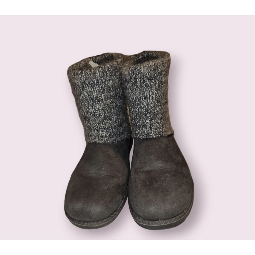 Women's Size 9 Makalu Dolce Sweater Boots Faux Fur Gray Grey